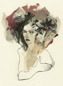 Koláž „Promyšlená žena“ od Ute Rathmann