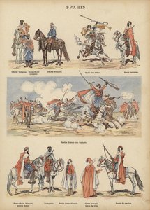 Spahis, koloniální vojáci francouzské armády (barva litho)