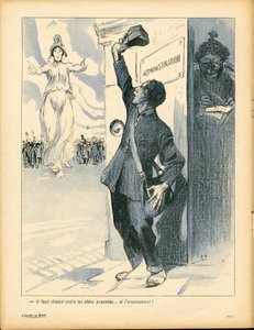 Máslový talíř, číslo 164, satirický v barvách
