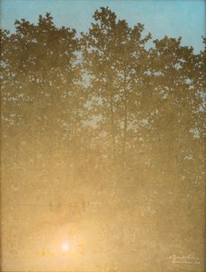 Západ slunce. Fontainebleau, 1900.
