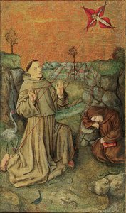 Saint Francis Receiving the Stigmata, konec 15. století od Valencian School
