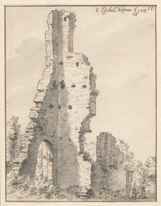 Zřícenina kostela Eik en Duinen poblíž Haagu od Valentijn Klotz (attributed to)
