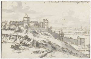 Pohled na Valkhof a Belvedere v Nijmegenu od Valentijn Klotz (possibly)