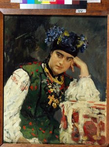 Portrét Sofie Dragomirové (Sofia Mihailovna Dragomirov od Valentin Aleksandrovich Serov