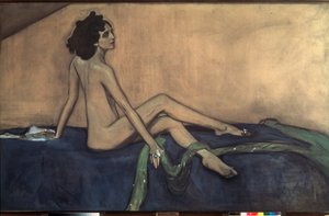 Portrét baletky Idy Rubinsteinové (1885-1960). Dílo Valentina Alexandroviče Serova (1865-1911), tempera a černá křída na plátně od Valentin Aleksandrovich Serov