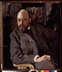 Portrét umělce Ilya (Ilia) Ostroukhova (1858-1939). Obraz Valentina Alexandroviče Serova (1865-1911), olej na plátně od Valentin Aleksandrovich Serov
