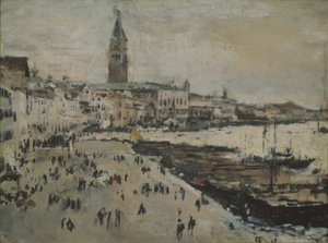 Nábřeží Schiavoni v Benátkách od Valentin Aleksandrovich Serov