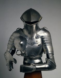 Kompozitní Stechzeug, brnění pro „Německý souboj“, kolem 1480-1540 (ocel, železo, mosaz a kůže) od Valentin Siebenburger