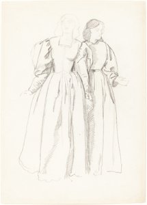 Studie dvou mladých žen [recto] od Valentine Cameron Prinsep