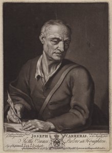 Joseph Carreras, básník a kaplan Kateřiny z Braganzy (mezzotinta)