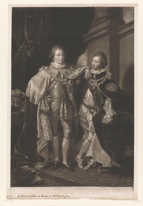 Portrét George IV a Frederick of York jako děti od Valentine Green