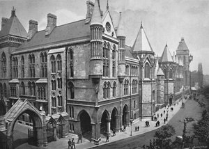 The New Law Courts, Londýn, c1896 od Valentine and Sons Ltd