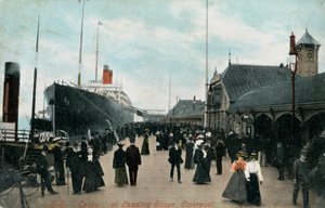 Parník SS Celtic na nábřeží, Liverpool, Lancashire, c1904.
