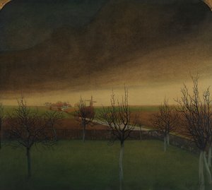 Před jarem (akvarel na papíře) od Valerius de Saedeleer