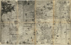 Mapa západní polokoule z roku 1551, Sancho Gutiérrez od Various