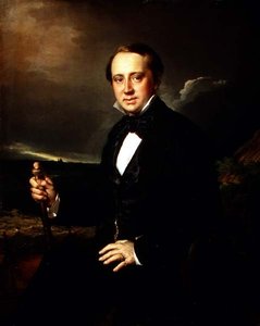 Portrét Alexandra Alexandroviče Sapozhnikova (1827-87) 1852 (olej na plátně) od Vasili Andreevich Tropinin