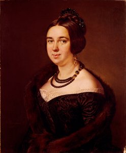 Portrait of Countess Alexandra Alexeevna Obolenskaya, née Mazurina 1817-1885, 1845