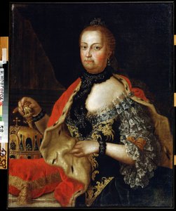 Portrét císařovny Marie Terezie Rakouské (1717-1780) (Portrét císařovny Marie Terezie Rakouské). Obraz Vasilije Kozmicha Berezina (1743-po 1795). Olej na plátně, 88 x 69 cm od Vasili Kozmich Berezin