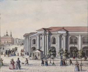 Petrohradský velký obchodní dvůr Gostiny Dvor, 1830-1840 od Vasili Semenovich Sadovnikov