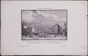 Pohledy na Petrohrad. Budova generálního štábu na nábřeží řeky Moika, 1833 od Vasili Semenovich Sadovnikov