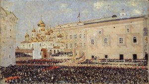 Korunovace císaře Alexandra III. v moskevském Kremlu 15. května 1883 od Vasili Vasilievich Vereshchagin