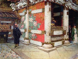 Šintoistický chrám v Nikko, Japonsko od Vasili Vasilievich Vereshchagin