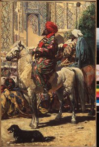 Un cavalier a Samarcande (Uzbekistán) (jezdec v Samarkandu) - Peinture de Vasilij Vailyevich Vereshchagin (Vassili Verechtchaguine) (1842-1904), huile sur toile od Vasili Vasilievich Vereshchagin
