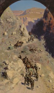 Dělostřelectvo v kavkazských horách, 1883 od Vasilij Dmitrievich Polenov