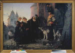 Le droit de la premiéra nuit (droit de seigneur du seigneur) - Právo první noci - Obraz Vasilije Dmitrieviče Polenova (1844-1927), olej na plátně od Vasilij Dmitrievich Polenov