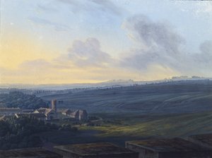 Pohled na Carskoje Selo z Bílé věže, po roce 1826 od Vasily Andreyevich Zhukovsky