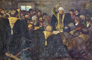 Grigorij Konstantinovič Ordjonikidze (1886-1937) - Sergo Ordzhonikidze na severním Kavkaze par Krotkov, Vasilij Anfimovič (1880-1939). Olej na plátně, rozměr: 100x150 od Vasily Anfimovich Krotkov