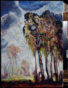 ""Krajina se stromy"" Obraz Vasilije Ivanoviče Denisova (1862-1921) 1914 Regionální muzeum umění M. Vrubela, Omsk od Vasily Ivanovich Denisov