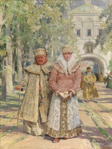 Před bránou kláštera, 1916 od Vasily Ivanovich Navozov