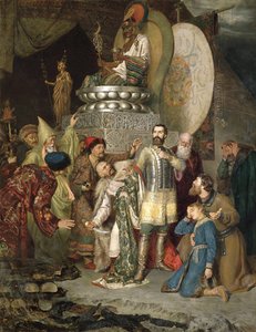 „Princ Michael z Černigova v táboře Batu Khan“, 1246 1883. od Vasily Smirnov