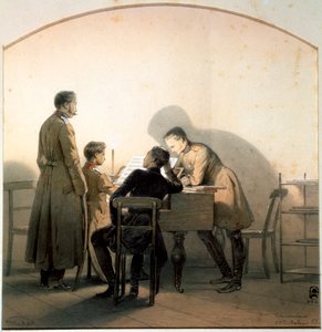 U klavíru, 1855.