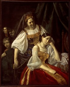 ""Les preparatifs de voyage"" Peinture de Vassili Feklistov (Feklistoff) (19eme siecle) 1848 Dim 141x114 cm State Russian Museum, Saint Petersburg (Petersbourg)   1398629   cs       czech Successfully Translated  Original: Peasant Walking along a River Tra od Vassili Feklistov