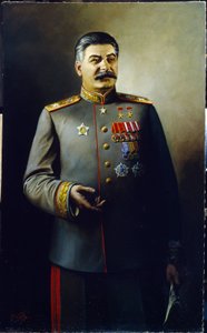 J.Staline v uniformě generalissima Sovětského svazu od Vassily Nikolayevich Yakovlev