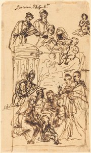 Madona s dítětem se svatými od Venetian 17th Century