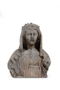 Vyřezávaná mramorová busta světice (mramor) od Venetian School