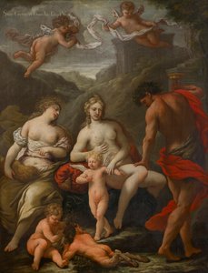 Ceres, Bacchus a Venuše, kolem 1550-1610 (olej na plátně) od Venetian School