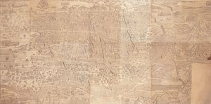 Mapa Káhiry, pohled z ptačí perspektivy, 1549 od Venetian School