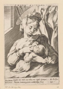 Marie kojící dítě S. Maria Aegypiana (titul na předmětu)