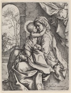 Panna a dítě od Ventura Salimbeni after Guido Reni