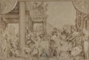 Kristus v domě Simona, konec 17.-začátek 18. století od Veronese