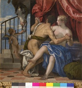 Venuše a Mars, kolem 1575-80 od Veronese