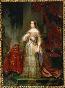 Královna Isabela II (malba na plátně)