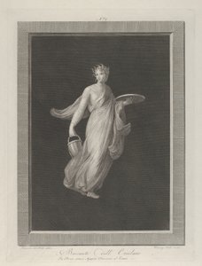 Částečně nahá bacchante držící disk ve zvednuté levé ruce a vědro v h..., ca. 1795-1820 od Vicenzo Feoli
