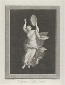 Částečně nahá bacchante hrající na tamburínu, ca. 1795-1820 od Vicenzo Feoli