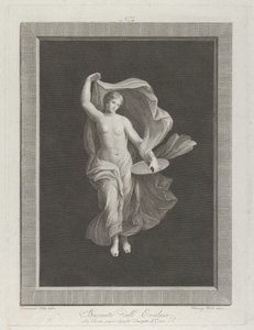 Částečně nahá bacchante držící disk v levé ruce a zvedající její oděvy..., ca. 1795-1820 od Vicenzo Feoli