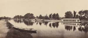 Barges v Oxfordu, 1862. od Victor A Prout